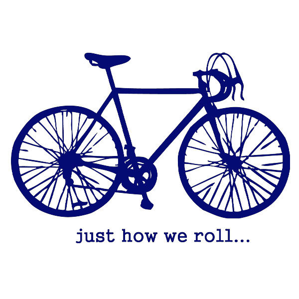 just how we roll bike t shirt