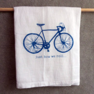 bike flour sack kitchen towel
